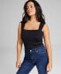 Фото #1 товара Women's Double Layered Sleeveless Bodysuit, Created for Macy's
