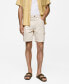 Фото #1 товара Men's Denim Cotton Cargo Shorts