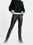 Фото #4 товара Noisy May faux leather leggings in black