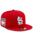 Men's Red St. Louis Cardinals National Baseball Hall of Fame 59FIFTY Fitted Hat Красный, 7 3/8 - фото #1