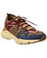 Фото #1 товара Tod’S Leather & Knit Sneaker Men's Brown 10.5