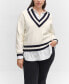 Фото #8 товара Women's Contrasting Knit Sweater