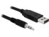 Delock USB 2.0/3.5 mm 1.8m - 3.5mm - Male - USB - Male - 1.8 m - Black