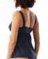 Фото #2 товара Michael Kors Women Solids Underwire Baby Doll Tankini New Navy Size XS