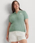 Plus Size Cable-Knit Polo Shirt