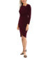 Фото #3 товара Women's Long-Sleeve Asymmetrical Sheath Dress