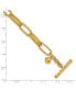 ფოტო #2 პროდუქტის 18k Yellow Gold Textured Solid Oval Link Chain Bracelet