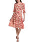 Фото #1 товара Nanette Nanette Lepore Printed Crepe Chiffon Midi Dress Women's