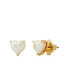 Gold-Tone Imitation Pearl Stud Earrings