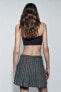 Zw collection pinstripe wool blend skirt