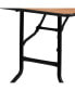 Фото #7 товара Стол складной для банкетов EMMA + OLIVER 5-футовый прямоугольный деревянный с ясно-покрытой верхней частью