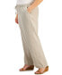 Фото #3 товара Plus Size Linen Cropped Pants, Created for Macy's