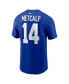 Men's DK Metcalf Royal Seattle Seahawks Throwback Player Name and Number T-shirt