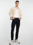 Weekday milton oversized washed cord jacket in cream