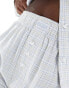 Фото #2 товара Cotton On flannel check boxer pyjama shorts in panna cotta