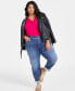 Фото #8 товара Plus Size Slim Tech Rolled-Cuff Boyfriend Jeans, Created for Macy's