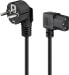 Фото #2 товара Goobay Angled IEC Cord on Both Sides - 1.8 m - Black - 1.8 m - Power plug type F - C13 coupler - H05VV-F3G - 250 V