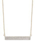 Фото #2 товара Wrapped diamond Pavé Bar Pendant Necklace (1/4 ct. t.w.) in 10k Gold, 16" + 2" extender, Created for Macy's