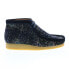 Фото #1 товара Clarks Wallabee Boot 26162546 Mens Blue Suede Lace Up Chukkas Boots