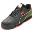 Фото #2 товара Puma Roma Lava Leather Lace Up Mens Black Sneakers Casual Shoes 38890801
