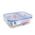 Hermetic Lunch Box Quttin 2 Compartments Rectangular 1 L (6 Units)