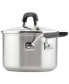 Stainless Steel 2 Quart Induction Sauce Pan with Measuring Marks and Lid