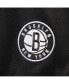 Фото #5 товара Men's Black, Gray Brooklyn Nets Big and Tall Pieced Body Full-Zip Track Jacket