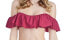 Raisins Juniors Pink Summer Solstice Mermaid Flounce Bra Bikini Top Size XL - фото #1