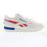 Фото #1 товара Reebok Classic Leather Mens Beige Leather Lace Up Lifestyle Sneakers Shoes 7