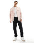 Фото #3 товара ASOS DESIGN linen blend revere collar overshirt with double pockets in light pink