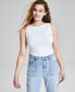 ფოტო #1 პროდუქტის Women's Boat-Neck Double-Layered Sleeveless Bodysuit, Created for Macy's