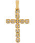 ფოტო #3 პროდუქტის Diamond Cross Pendant (2-1/2 ct. t.w.) in 10k Gold & White Gold