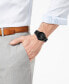 ფოტო #4 პროდუქტის Men's Diamond-Accent Black Stainless Steel Bracelet Watch 40mm