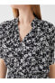 Фото #6 товара Lcw Vision Kaçık Yaka Çiçekli Kısa Kollu Kadın Gömlek Elbise