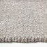 Chenille-Teppich mit naturfarbenem Rand