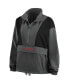 ფოტო #3 პროდუქტის Women's Charcoal Washington Capitals Popover Packable Half-Zip Jacket