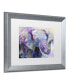 Фото #1 товара Richard Wallich 'Blue Elephant' Matted Framed Art - 16" x 20"