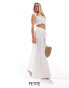 Vero Moda Petite boho maxi skirt in white