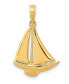 ფოტო #1 პროდუქტის Sailboat Pendant in 14k Yellow Gold