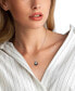 ფოტო #5 პროდუქტის Black Cultured Tahitian Pearl (9-1/2mm) & Diamond (1/20 ct. t.w.) Heart 17" Pendant Necklace in 10k White Gold