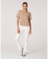 ფოტო #2 პროდუქტის Women's Rebody Essentials V Neck Short Sleeve Top For Women