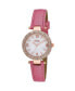 ფოტო #1 პროდუქტის Women's Pink Polyurethane Strap Glitz Mop Dial Watch, 30mm