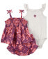 Фото #1 товара Baby 3-Piece Floral Diaper Cover Set NB