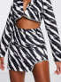 Фото #1 товара I Saw It First mini skirt with embellishment trim co-ord in zebra