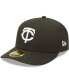 ფოტო #3 პროდუქტის Men's Minnesota Twins Black and White Low Profile 59FIFTY Fitted Hat