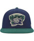 ფოტო #4 პროდუქტის Men's Navy, Green Vancouver Grizzlies Hardwood Classics Grassland Fitted Hat