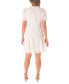 Фото #2 товара Women's Bouclé Lace-Trim Short-Sleeve Dress