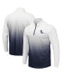 ფოტო #1 პროდუქტის Men's White, Black Ole Miss Rebels Magic Ombre Long Sleeve Quarter-Zip Jacket