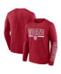 Men's Crimson Indiana Hoosiers Big and Tall Two-Hit Graphic Long Sleeve T-shirt