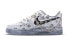 【定制球鞋】 Nike Air Force 1 Low 浸染腰果花 手绘泼墨 浸染做旧 特殊鞋盒 低帮 板鞋 女款 黑灰 / Кроссовки Nike Air Force DD8959-100